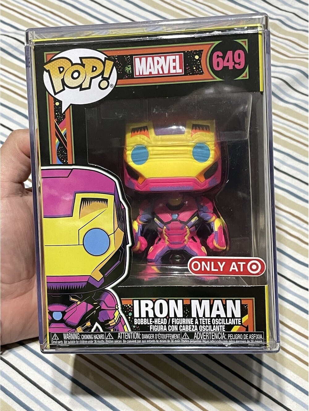 Funko Pop! Marvel Avengers Iron Man 649 Black Light Target Exclusive